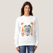 Bewerkbare Cat Love Heart Custom Design Trui (Voorkant volledig)