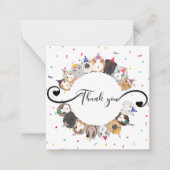 Bewerkbare Cavia Verjaardag Bedanktkaart Notitiekaartje (Voorkant)