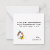 Bewerkbare Cavia Verjaardag Bedanktkaart Notitiekaartje (Achterkant)