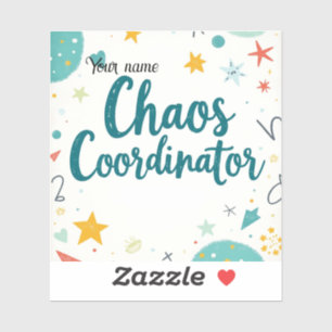 Bewerkbare Chaos Organizer School Sticker