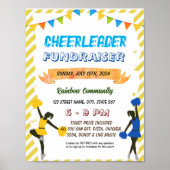 Bewerkbare Cheerleader Fundraiser Flyer Poster (Voorkant)