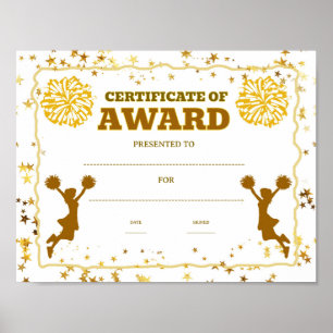 Bewerkbare cheerleaderprestatieprijs poster