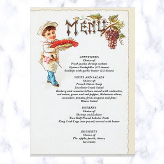 Bewerkbare  chef-kok met een kreeft