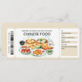 Bewerkbare Chinese Voedsel Gift Voucher Sjabloon Kaart (Voorkant / Achterkant)