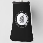 Bewerkbare circulaire tekst en geüploade Logo-Sjab Golfheadcover (Draai 90)