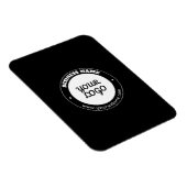 Bewerkbare circulaire tekst en geüploade Logo-Sjab Magneet (Rechterzijde)