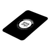 Bewerkbare circulaire tekst en geüploade Logo-Sjab Magneet (Linkerzijde)