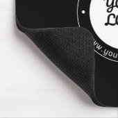 Bewerkbare circulaire tekst en geüploade Logo-Sjab Muismat (Hoek)