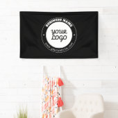 Bewerkbare circulaire tekst en geüploade Logo-Sjab Spandoek (Insitu)