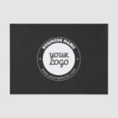 Bewerkbare circulaire tekst en geüploade Logo-Sjab Tissuepapier (Voorkant)