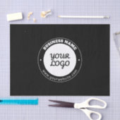 Bewerkbare circulaire tekst en geüploade Logo-Sjab Tissuepapier (Craft)