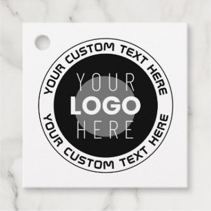 Bewerkbare circulaire tekst en vervangbare Logo Bedankjes Labels