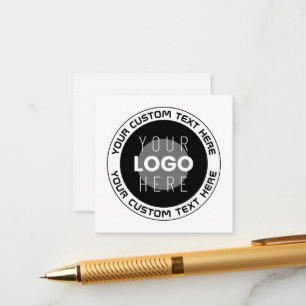 Bewerkbare circulaire tekst en vervangbare Logo Informatiekaartje