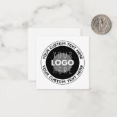 Bewerkbare circulaire tekst en vervangbare Logo |  Notitiekaartje (Voorkant / Achterkant in situ)