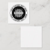 Bewerkbare circulaire tekst en vervangbare Logo |  Notitiekaartje (Voorkant / Achterkant)