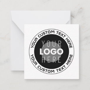 Bewerkbare circulaire tekst en vervangbare Logo Notitiekaartje
