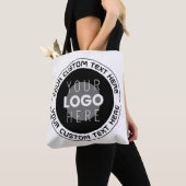 Bewerkbare circulaire tekst en vervangbare Logo |  Tote Bag (Dichtbij)