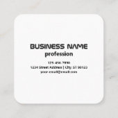 Bewerkbare circulaire tekst en vervangbare Logo |  Vierkante Visitekaartje (Achterkant)