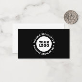 Bewerkbare circulaire tekst Sjabloon en uw Logo (Voorkant / Achterkant in situ)