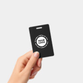 Bewerkbare circulaire tekst Sjabloon en uw Logo Badge (Handheld)