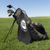 Bewerkbare circulaire tekst Sjabloon en uw Logo Golfhanddoek (Groen)