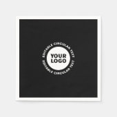 Bewerkbare circulaire tekst Sjabloon en uw Logo Servet (Voorkant)