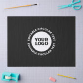 Bewerkbare circulaire tekst Sjabloon en uw Logo Tissuepapier (Craft)