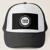 Bewerkbare circulaire tekst Sjabloon en uw Logo Trucker Pet (Voorkant)