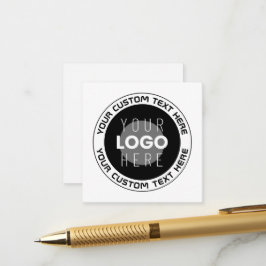 Bewerkbare cirkelvormige tekst & vervangbaar logo  informatiekaartje