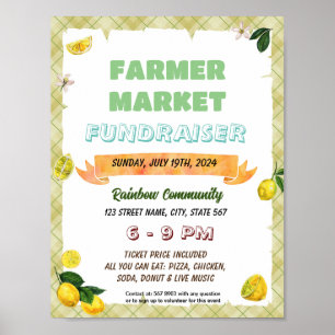 Bewerkbare citroenschool event flyer poster