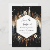 Bewerkbare Classic Enchanted Forest Wedding Save The Date (Voorkant)