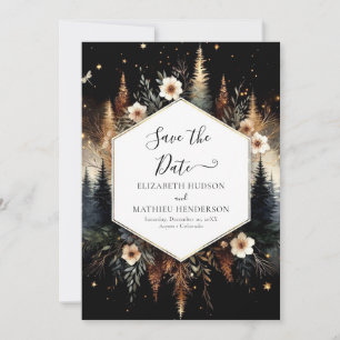 Bewerkbare Classic Enchanted Forest Wedding Save The Date