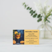 Bewerkbare Cocktail Glass Bartender Visitekaartje (Staand voorkant)