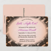 Bewerkbare cocktails meidenavondje kaart (Voorkant / Achterkant)