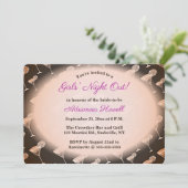 Bewerkbare cocktails Meisjes uit eten en drinken Kaart (Staand voorkant)