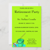 Bewerkbare conciërge Mop en Pail Pensioen Kaart (Voorkant)