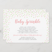 Bewerkbare Confetti Color Baby Sprinkle Kaart (Voorkant / Achterkant)