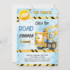 bewerkbare constructie verjaardagsfeestje kaart