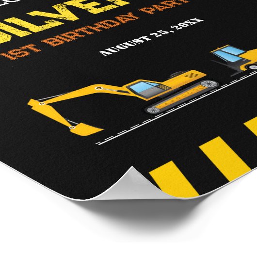 Bewerkbare constructietechnisch vrachtwagens Welko Poster (Hoek)