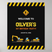 Bewerkbare constructietechnisch vrachtwagens Welko Poster (Voorkant)