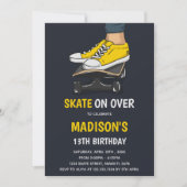 Bewerkbare Cool Skater Party Uitnodiging voor jong (Voorkant)