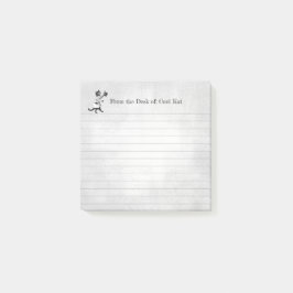 Bewerkbare  Cool Top Hat Cat Lined Sticky Post-it® Notes