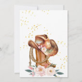 Bewerkbare Cowgirl Verjaardag Uitnodiging Sjabloon (Achterkant)