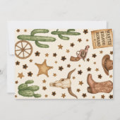 Bewerkbare Cowgirl Verjaardagsfeest Fotouitnodigin Kaart (Achterkant)