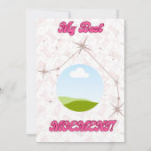 Bewerkbare Cowgirl verjaardagsuitnodiging, Disco R Kaart (Achterkant)