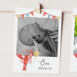 Bewerkbare Crawfish Maandelijkse Foto Bannerkaart Kaart