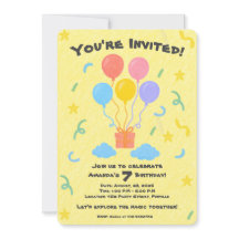 Bewerkbare Crayon Stijl – Ballon Bash Verjaardag