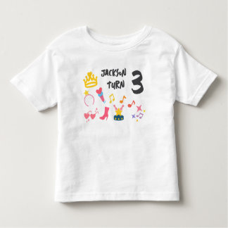 Bewerkbare Crayon Stijl – Pop Star Diva Verjaardag Kinder Shirts