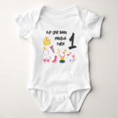 Bewerkbare Crayon Stijl – Pop Star Diva Verjaardag Romper (Voorkant)