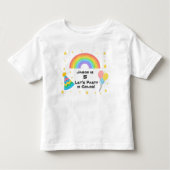 Bewerkbare Crayon Style – Rainbow Celebration Kinder Shirts (Voorkant)
